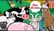 Farm Animals For Toddlers | Learn Counting and Colours