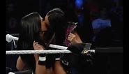 AJ Lee and Brie Bella Kiss - WWE Payback