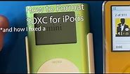 How to Format SDXC for iPods!!! & I Fix an iPod Mini...