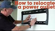 How to relocate an outlet when wall-mounting a TV | Crutchfield