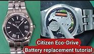 How to replace the battery on Citizen Eco-drive E011.