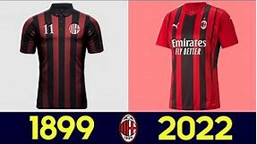The Evolution of AC Milan Football Kit 2021-22 (2022) | All AC Milan Football Jerseys in History