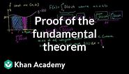 Proof of fundamental theorem of calculus | AP Calculus AB | Khan Academy