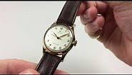 Gold Cyma vintage wristwatch, hallmarked 1953