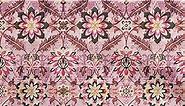 Cotton Jersey Pink Fabric Asian Kilim Quilting Supplies Print Sewing Fabric by The Yard 58 Inch Wide-718