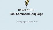 TCL lecture8 : string operations in tcl