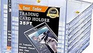 40 Pieces Thick Magnetic Card Sleeve Card Holder 35pt Hard Plastic Protector Standard Thickness Trading Cards Sleeves for Collectible Trading Cards, Baseball, Sports, Game, Playing, Credit Cards