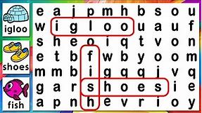 Spell and Find the Hidden Words (Word Search for Kids)