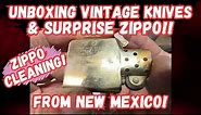 Unboxing Vintage Pocket Knives and Surprise Zippo Lighter!