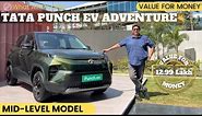 Tata Punch EV Adventure LR version walkaround first look review || Mid spec 35 kWh battery model