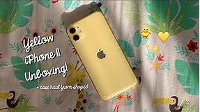 Yellow iphone 11 unboxing + case haul from shopee! ;)