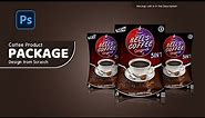 Product Packaging Design (Coffee Packaging) | Photoshop Tutorial