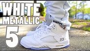 2015 Jordan 5 "White Metallic" w/ On Foot
