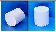 How To Make A Paper 3D Cylinder // Easy 3D Figures Tutorial