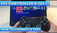 How to connect a PS4 controller to an iPad or iPhone in iOS 13 (Fifa 20 & Fortnite Test)