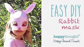 Printable rabbit mask template + easy diy costume idea!