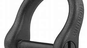 FEGVE Small Titanium Key Ring with Screw Shackle - Car Fob Keychain Heavy Duty Strong Mini Titanium D Rings -1/3 Inch/9mm (Black 1 Pack)