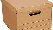 Amazon Basics Small Moving Boxes with Lid and Handles, 20 Pack, Brown, 15 x 10 x 12 inches