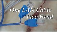 How To Crimp Repair Lan Ethernet Cable (Cat5e) Split RJ45 Connector Share to Two Laptop System