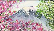 Mt. Fuji in Watercolor Full Tutorial