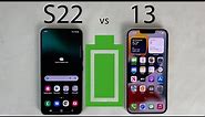 iPhone 13 vs Galaxy S22 Battery Life DRAIN Test