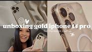 unboxing the iPhone 14 Pro in Gold | first impressions + set up