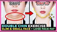 🥇BEST DOUBLE CHIN FAT REMOVAL EXERCISES TO LOSE FACE FAT + GET A SLIM FACE IN 10 DAYS