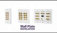 How To DIY Fosmon Home Theater Low Voltage Wall Plate Installation HD8137