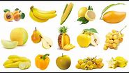 Learn Yellow Fruits in English! Yellow Fruit Vocabulary List! Glossary of Fruits in Yellow Color!