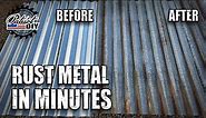 How To Rust Metal In Minutes / Rustic Farmhouse Look