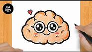 #104 How to Draw a Cute Brain - Easy Drawing Tutorial