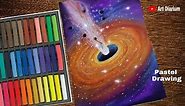 Very Easy Black hole galaxy sky Drawing with Pastel | Beginners Drawing
