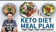KETO DIET Meal Plan | 1200 Calories | 90g Protein