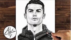 Sketching Cristiano Ronaldo | Drawing Tutorial step by step for beginners