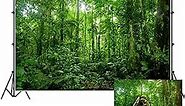 YongFoto 10x8ft Jungle Forest Trees Backdrops for Photography Summer Woods Wonderland Trees Plant Spring Nature Landscape Photography Background Picnic Camping Girl Boy Scouts Adventure Photo Studio