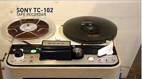 SONY TC-102 Vintage Reel to Reel Tape Recorder Test