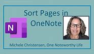 How to Sort Pages in OneNote | Automatically Sort Section Page | Microsoft OneNote | Windows 10