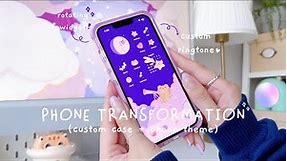 how I make my iPhone 13 cute & aesthetic | phone transformation : phone theme, widgets | iOS15 💜✨