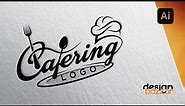 Logo design in illustrator : How to create Catering ( restaurant) and food logo for beginner