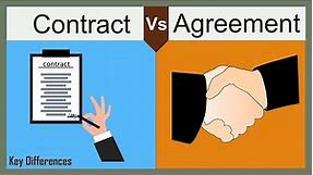 Difference Between Contract and Agreement with Examples | Meaning of Contract | Meaning of Agreement