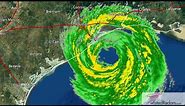 2008 Hurricane Ike Landfall Doppler Radar Time Lapse