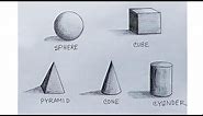 How to Shade basic forms ( 3D shapes ) step by step