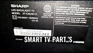 SMART TV PARTS OF SHARP 45 INCH MODEL 2T-C45AE1X