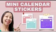 Mini Calendar Stickers For Planners and Journals - Easy Canva Tutorial