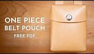 How to make a leather belt pouch - FREE PDF TEMPLATE!