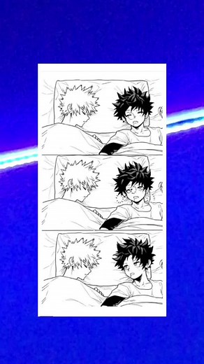 Deku and Baku sleeping together