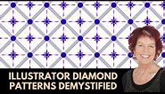 Diamond Patterns Demystified: Illustrator's Minimalist Approach