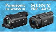 Sony FDR-AX53 Vs. Panasonic HC-WXF991K 4K - Quick specs comparison