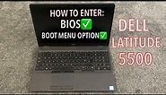 Dell Latitude 5500 - How To Enter Bios (UEFI) & Boot Menu Options