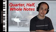 Quarter Notes, Half Notes, Whole Notes. and C Position - Learn How to Play Piano 5 For Beginners